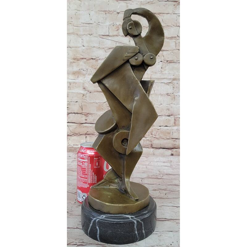 Abstract Cubism Geometric Figurative Bronze Sculpture Statue Dali Pico Tribute