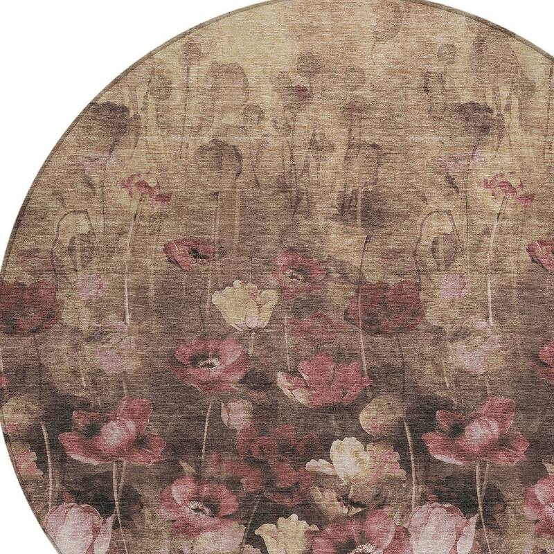HomeRoots Floral Transitional Rectangle Outdoor Rug