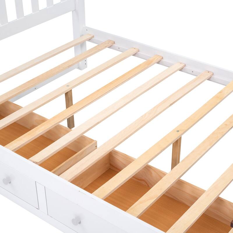 3-Pieces/1-Piece Bedroom Sets Full/Queen Size Platform Bed with Nightstand(USB Charging Ports) and 6-Drawer Storage Chest