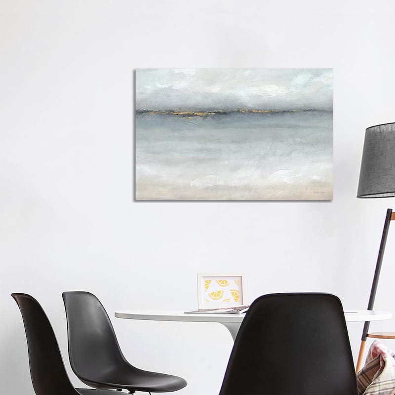 iCanvas "Serene Sea Grey Gold Landscape" by Cynthia Coulter Canvas Print - 26x40x1.5