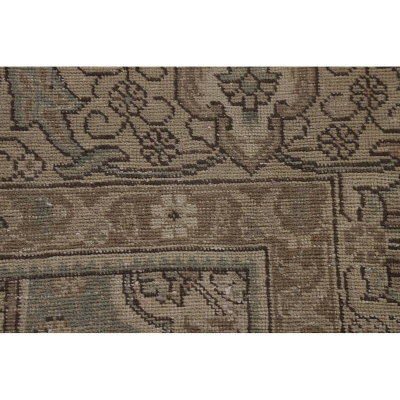 Distressed Tabriz Persian Area Rug Handmade Wool Carpet - 7'9"x 11'3"