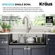 preview thumbnail 55 of 89, KRAUS Dex Stainless Steel Single Bowl Undermount Kitchen Bar Sink