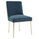 preview thumbnail 55 of 124, SAFAVIEH Couture Nolita Velvet Accent Chair - Mustard / Brass - 28"x23"x35.3" - 28" W x 23" D x 35" H