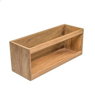 Teak VHS Cassette/paperback Book Rack - 15" W x 6" H x 5-1/4" D