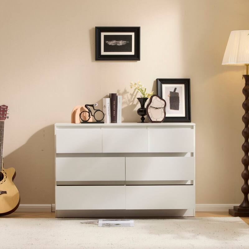 Modern White P2 Particle Board Dresser