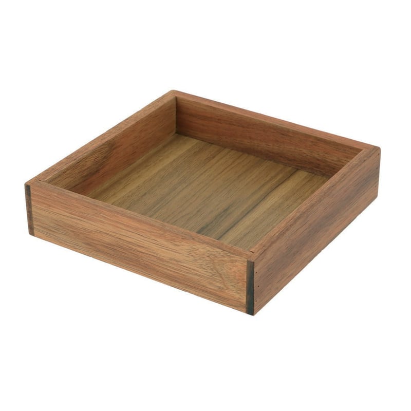 Acacia Wood Bathroom Accessory Set Collection - Tray Square Only