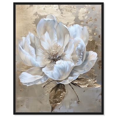 Art Remedy Athenas Flower Framed Floral Fine 1 Piece Canvas Wall Art