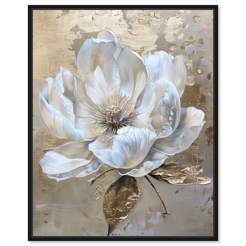 Art Remedy Athenas Flower Framed Floral Fine 1 Piece Canvas Wall Art