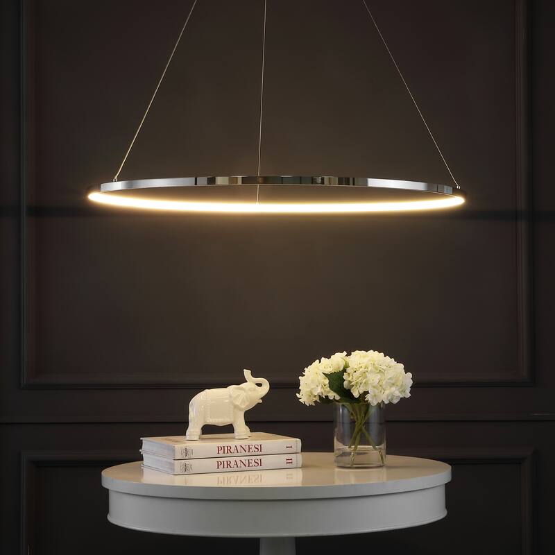 Kinsley Modern Bohemian Iron Integrated LED Pendant by JONATHAN Y