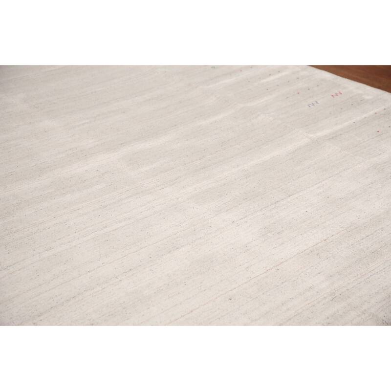 Striped Gabbeh Oriental Area Rug Hand-Knotted Wool Carpet - 8'6" x 11'7"