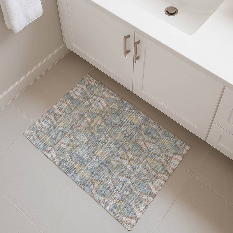 Machine Washable Indoor/ Outdoor Modern Ignacio Chantille Rug