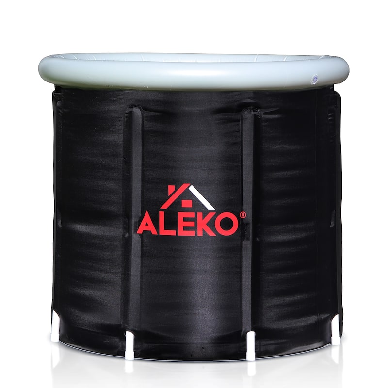 ALEKO Inflatable Cold Ice Plunge Portable Bath 31.5" x 31.5" Tub with Cover
