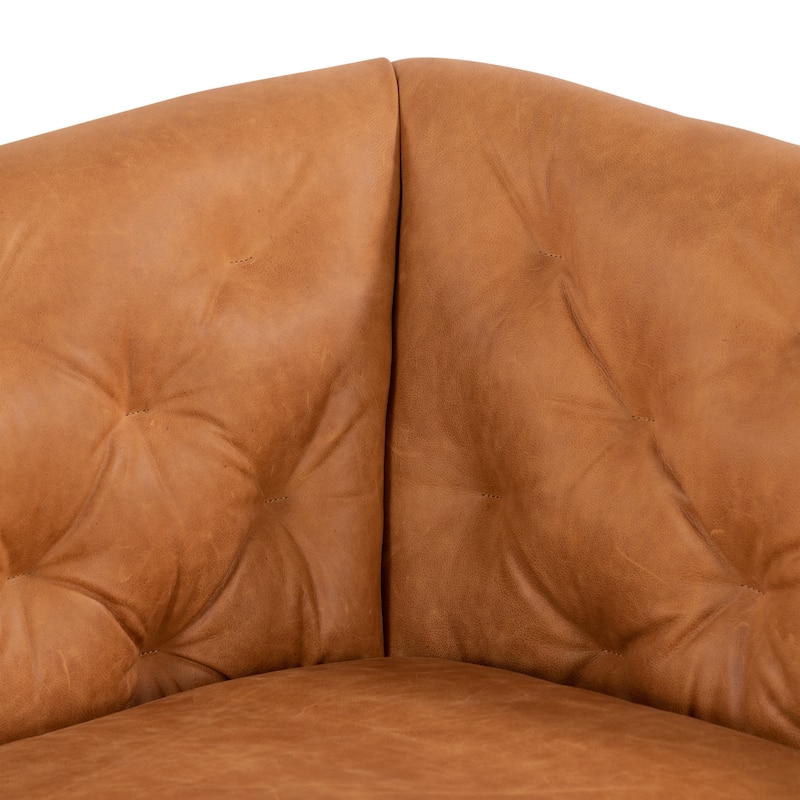 Poly & Bark Essex 74" Apartment Sofa - Full Grain Genuine Italian Leather