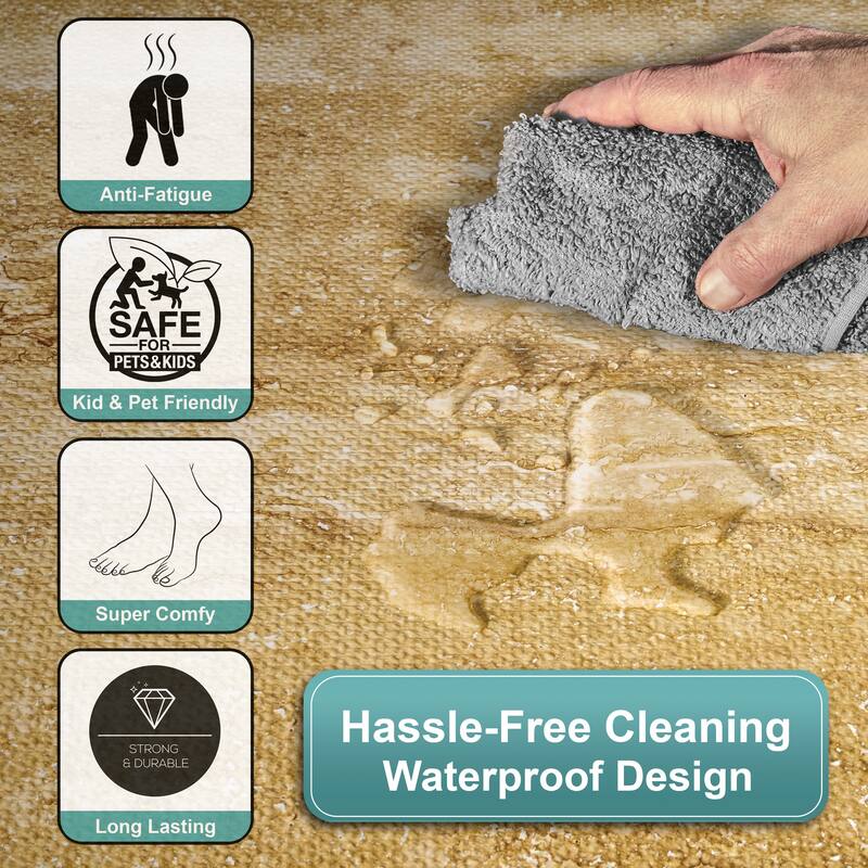 Sorbus 120 Sq. Ft. Wood Grain Floor Tiles Foam Mat EVA Interlocking Mats Tile 3/8-Inch Thick Flooring Wood Puzzle Exercise Mats