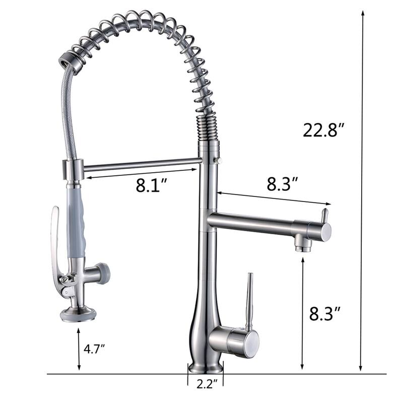 Commercial Kitchen Faucet Pull Down Sprayer Single Handle