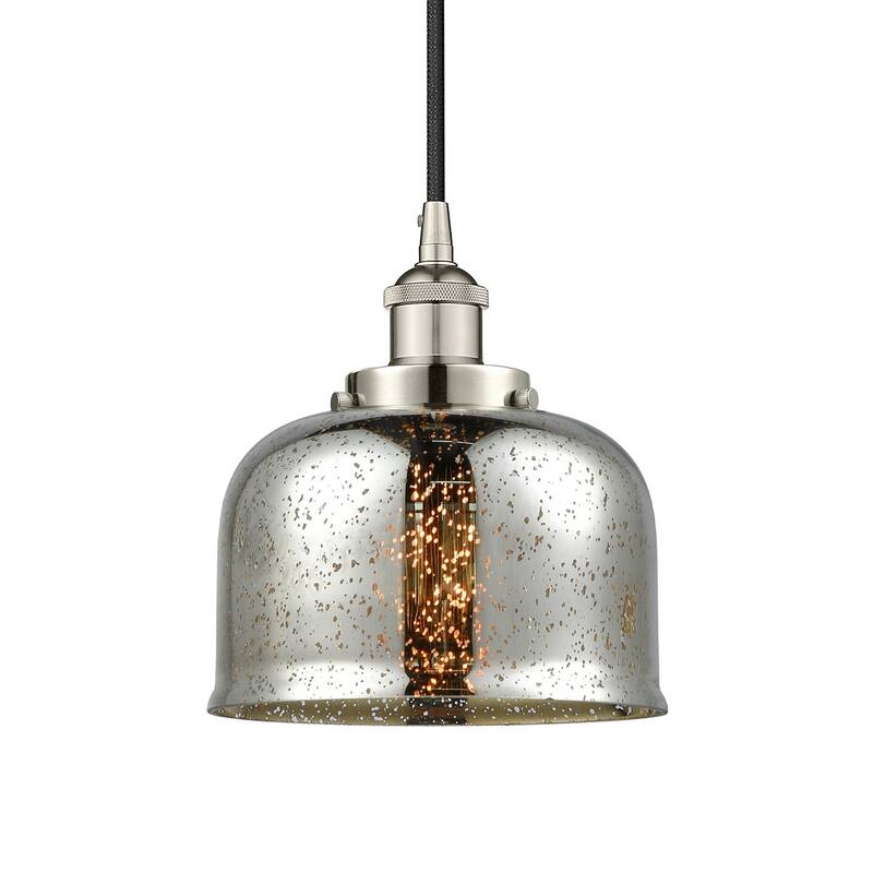 Innovations Lighting 616-1PH-10-8 Bell Pendant Bell 8" Wide Mini - Polished Nickel / Silver Plated Mercury