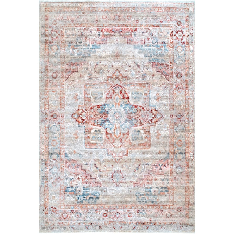 Nuloom Jayden Cardinal Medallion Faded Area Rug