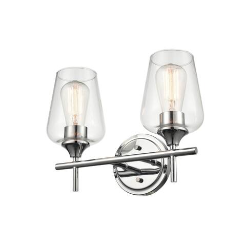 Millennium Lighting Ashford 2 Light Bathroom Vanity Fixture in Multiple Finishes with Clear Glass Shades