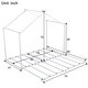 preview thumbnail 4 of 13, Twin Metal House Platform Bed Frame w/Roof, for Kids Teens Girls Boys