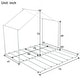 preview thumbnail 15 of 20, Twin Size Metal House Platform Bed with Trundle and Roof