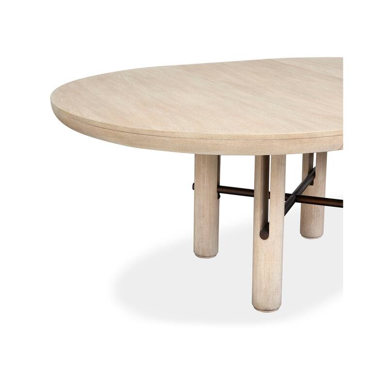 Salt Life Home Sunset Cove Sanibel Brown Extendable Round Dining Table - 54''W x 54''D x 30''H