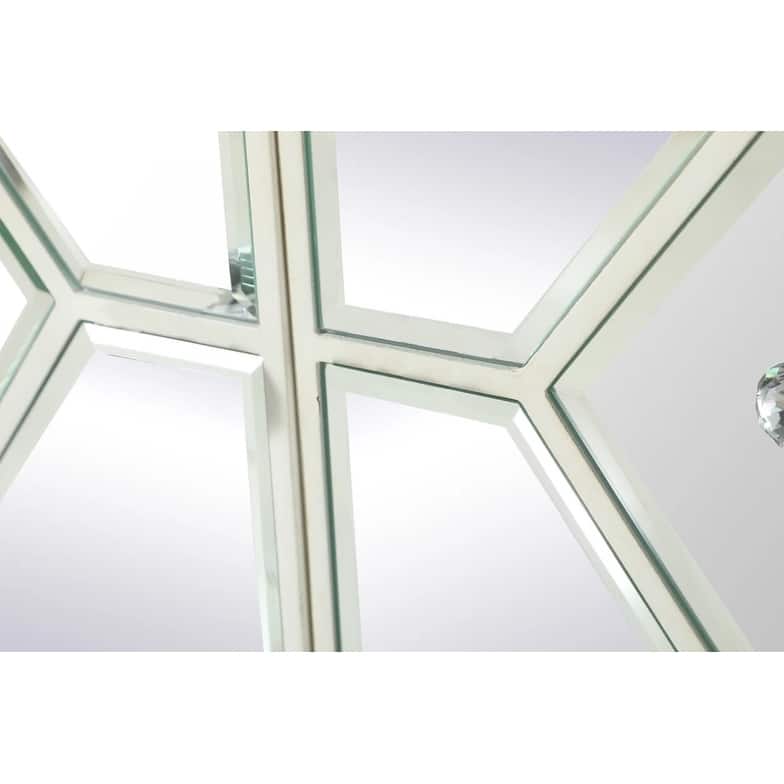 4-Door Mirrored Accent Cabinet