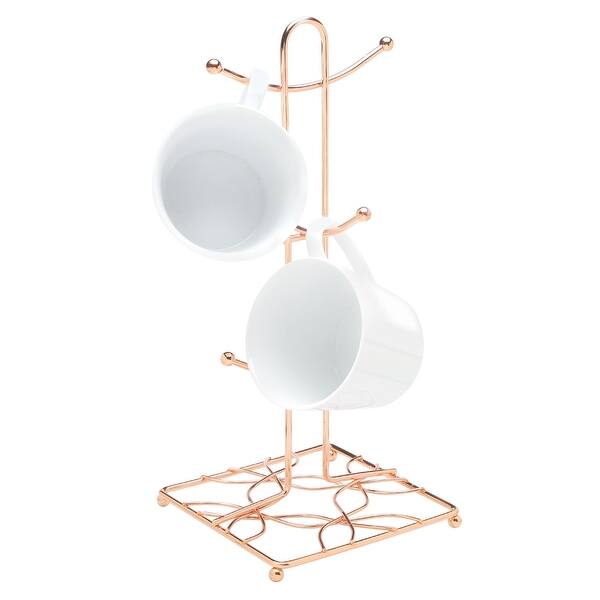 Shop Madison Lifestyle Ny Mug Rack Bright Copper Plated Rose