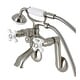 preview thumbnail 6 of 34, Kingston Brass Tub Wall Mount Clawfoot Tub Faucet with Hand Shower
