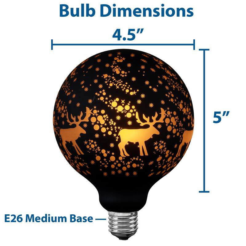 Festive Living G125 Decorative LED Bulb – 1800K Warm Vintage Glow - Elk
