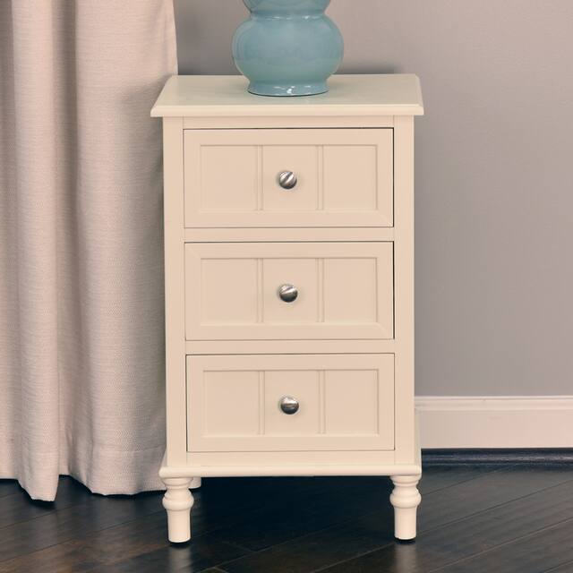 Copper Grove Hoxie 3-drawer Accent Table - Buttermilk Finish