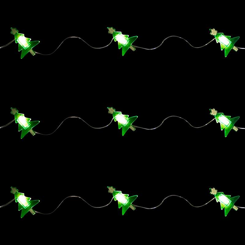 20-Count Warm White LED Christmas Tree Fairy Lights - 6ft Silver Copper Wire - 6'