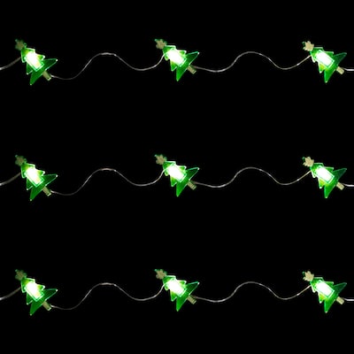 20-Count Warm White LED Christmas Tree Fairy Lights - 6ft Silver Copper Wire - 6'