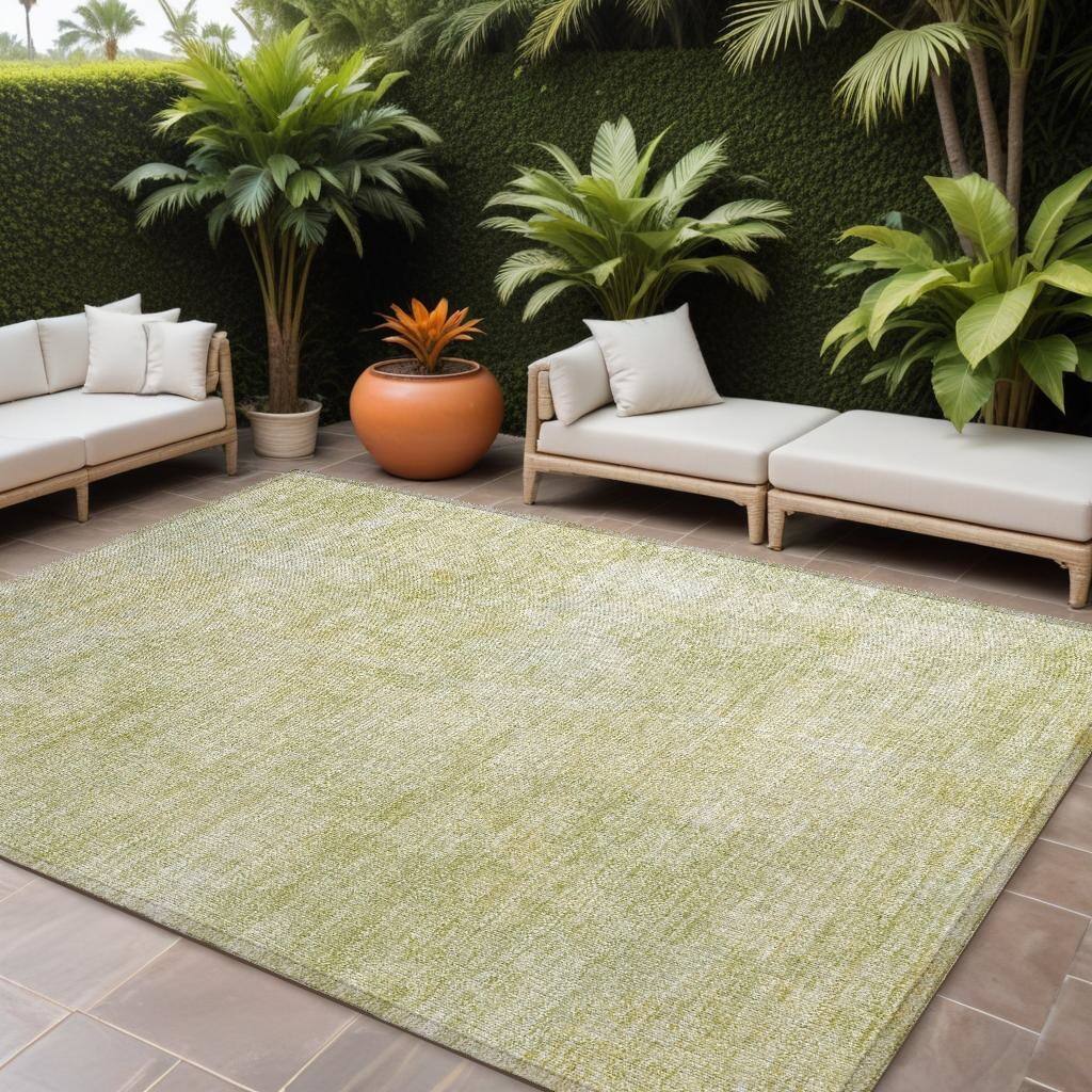 Dax Modern Art-Inspired Weather Resistant Blended Style Outdoor Rug