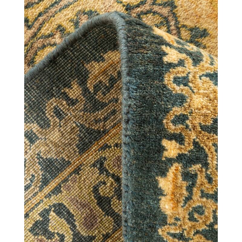 Overton Handknotted Wool Traditional Oriental Brown Area Rug - 6' x 9'