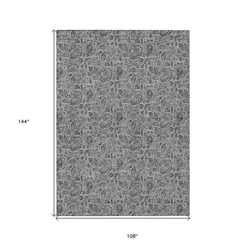 HomeRoots Floral Transitional Rectangle Outdoor Rug