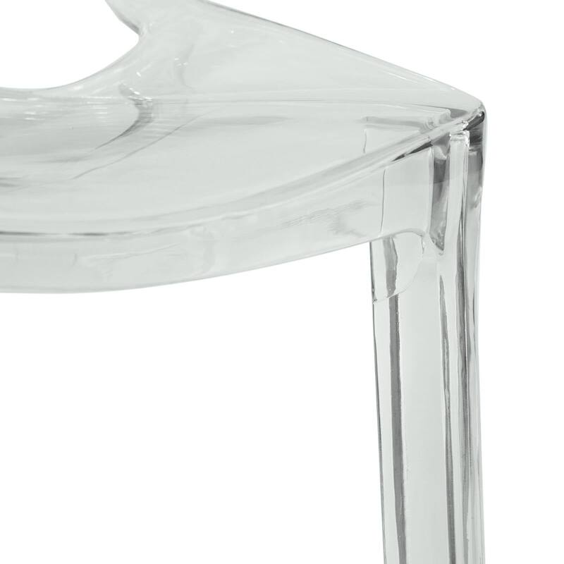 Stackable Dining Chair in Polypropylene (Set of 2) Modern Cut-out Design Backrest Accent Side Chair