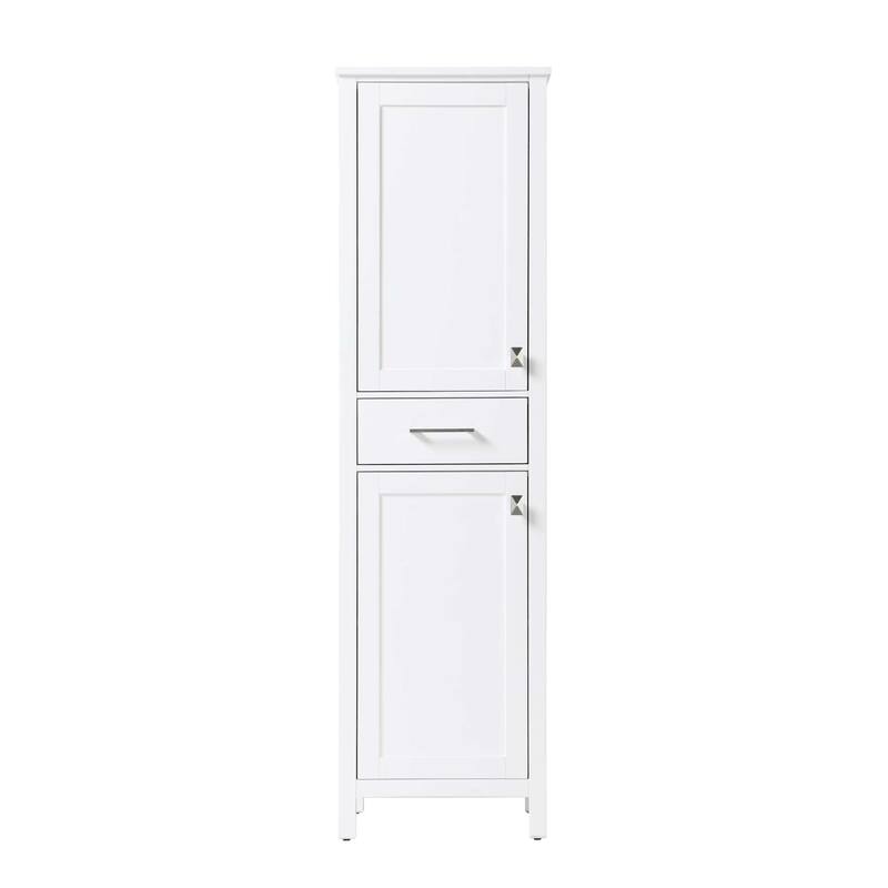 Quentin Bath Storage Cabinet (16-28 In.) - White - 20"