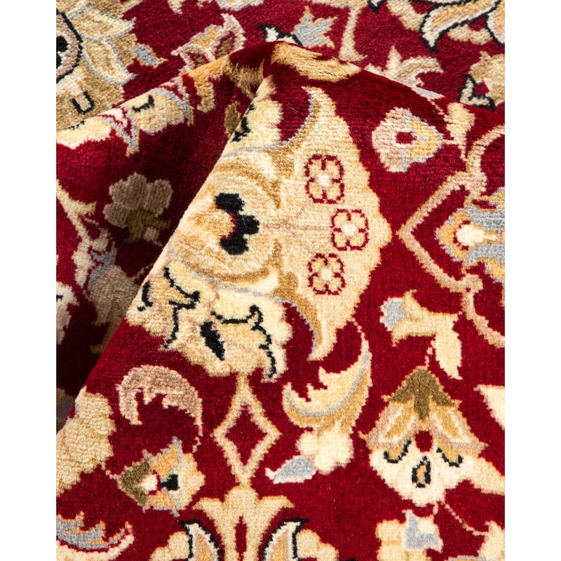 Overton Handknotted Wool Traditional Oriental Red Area Rug - 4' x 6'