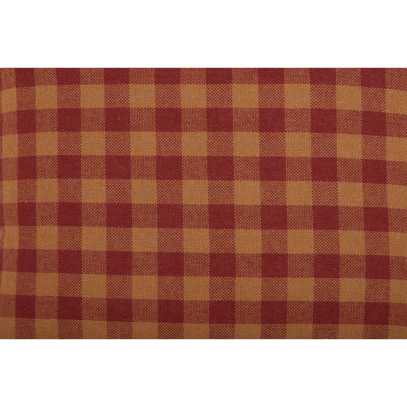 Burgundy Check King Pillow Case Set of 2 21x40