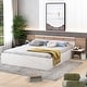 preview thumbnail 2 of 24, Modern Simple Queen Size Platform Bed with Shelves, USB Ports and Sockets Multi-Functional Bed Frame for Kids Teens Adults