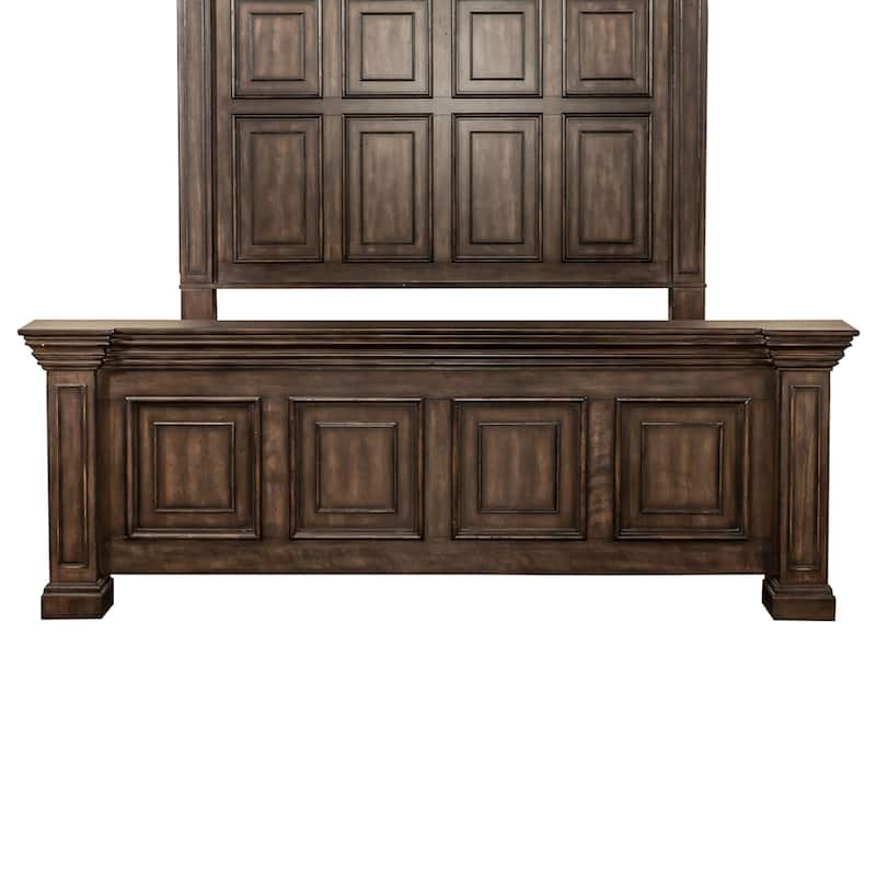 Big Valley Brownstone Distressed King California Panel Bed