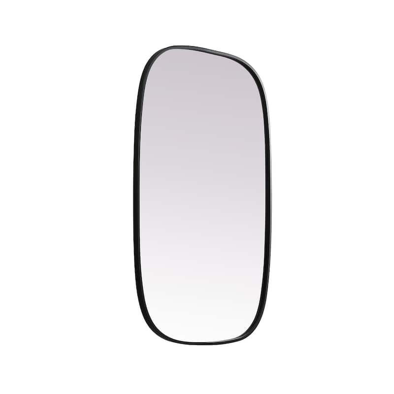 Indigo Home Metal Frame Oval Mirror 24x40 Inch