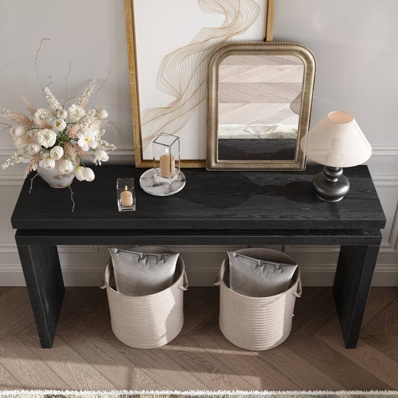 Retro Wooden Entryway Farmhouse Console Table