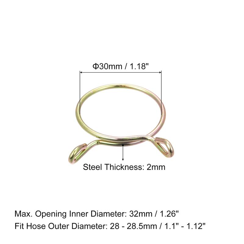 Fuel Line Hose Clips 65Mn Steel Pipe Air Tubing Spring Clamps for Motorcycle