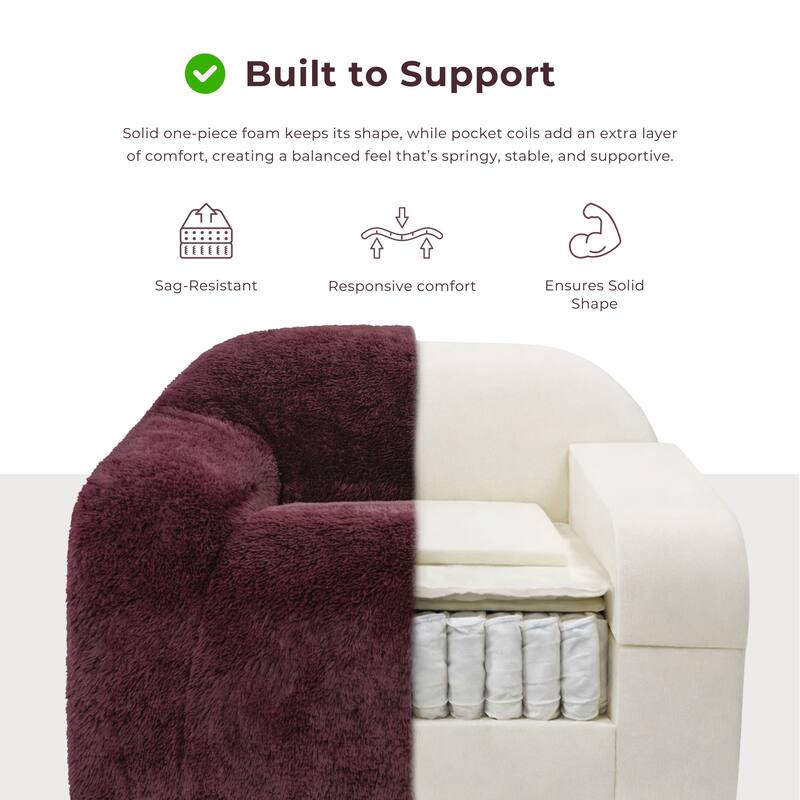 Furniture of America Phael Modern 42-inch Upholstered Foam Compressed Sofa Chair