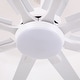 preview thumbnail 16 of 38, 65" Integrated LED White Dimmable Ceiling Fan with Light and Remote - 65" D x 65" W x 13.4" H