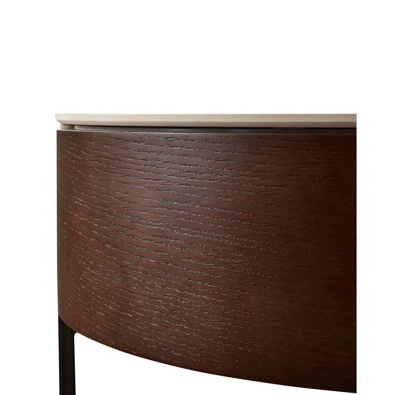 GDF Studio - Arvilla Modern Round Coffee Table with Sintered Stone Top