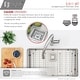 preview thumbnail 6 of 22, STYLISH 30 inch Stainless Steel 16G Undermount Kitchen Sink with Grid - Brushed Stainless Steel - 30" x 18" x 10"