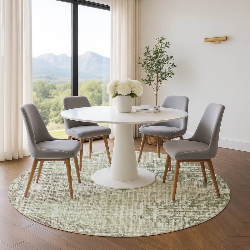 Premium Washable Super Soft Ombre Chevron Mayfield Rug - Fern - 8' x 8'