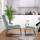 preview thumbnail 11 of 67, MCombo Accent Chair with Ottoman,Velvet Modern Side Pocket Metal Legs Club Chair,0014